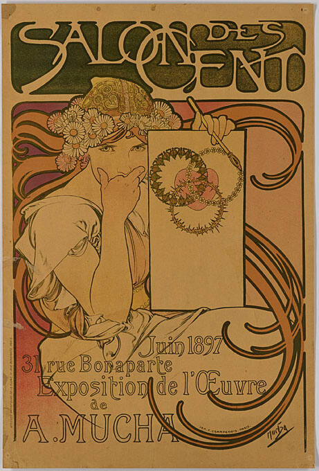 Exposition de l’Œuvre de A. Mucha, Salon de Cent