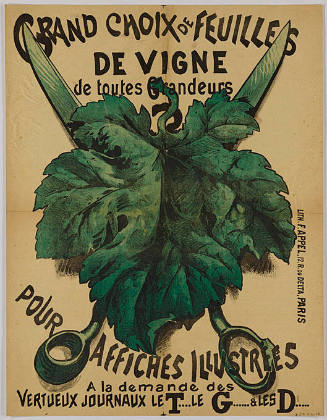 Grand choix de feuilles de vigne de toutes grandeur pour affiches illustrées
