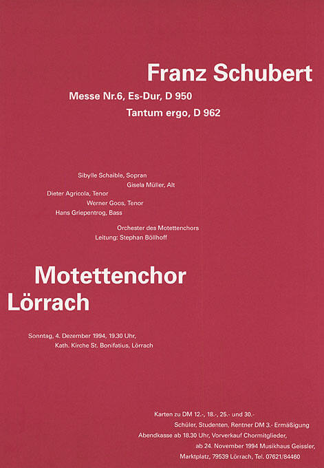 Motettenchor, Lörrach