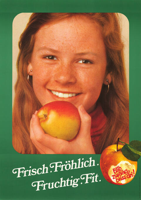 Frisch. Fröhlich. Fruchtig. Fit. Blib zwääg, biiss dri!