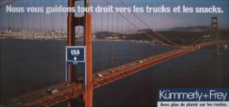 Nous vous guidons tout droit vers es trucks et les snacks. USA, Kümmerly + Frey, Avec plus de plaisir sur les routes.