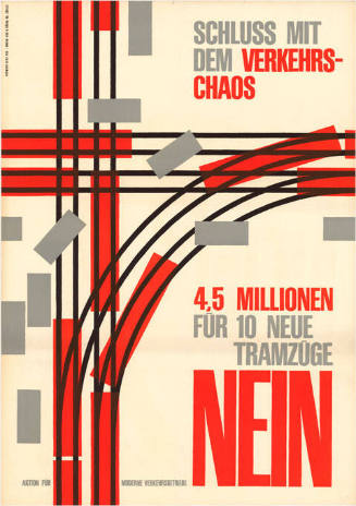 Schluss mit dem Verkehrs-Chaos, 4,5 Millionen für 10 neue Tramzüge, Nein