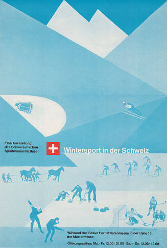 Wintersport in der Schweiz, Eine Ausstellung des Schweizerischen Sportmuseums, Basel, Mustermesse, Halle 16