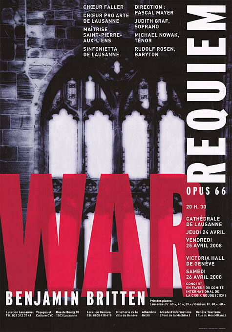 War Requiem, Benjamin Britten, Victoria Hall de Genève