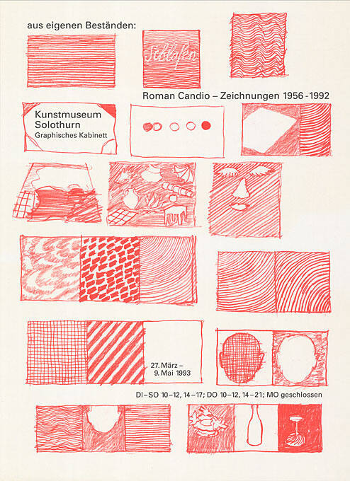 Roman Candio – Zeichnungen, Kunstmuseum Solothurn, Graphisches Kabinett