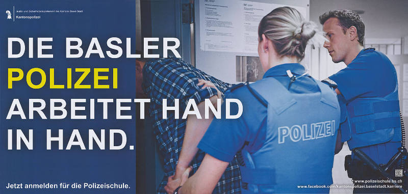 Die Basler Polizei arbeitet Hand in Hand.