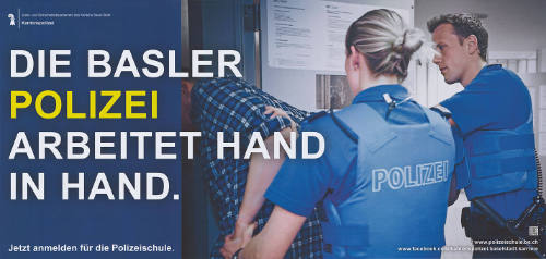 Die Basler Polizei arbeitet Hand in Hand.