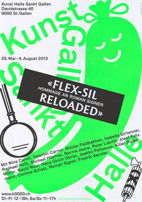 «Flex-sil Reloaded», Hommage an Roman Signer, Kunst Halle Sankt Gallen