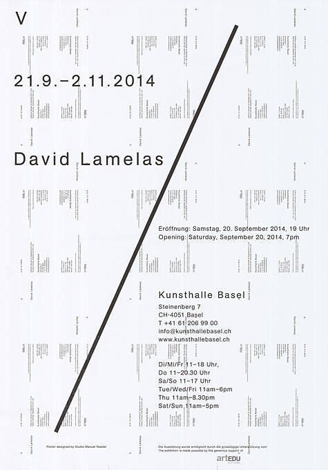 David Lamelas, Kunsthalle Basel