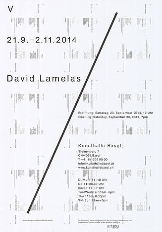 David Lamelas, Kunsthalle Basel