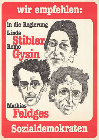 wir empfehlen: in die Regierung, Linda Stiebler, Remo Gysin, Mathias Feldges, Sozialdemokraten