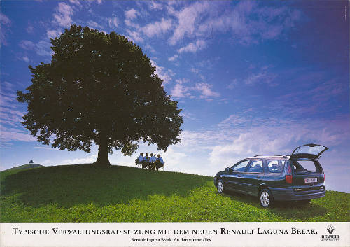 Typische Verwaltungsratssitzung mit dem neuen Renault Laguna Break.