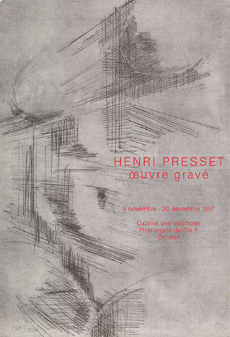 Henri Presset, œuvre gravé, Cabinet des Estampes, Genève