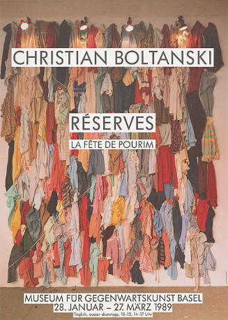 Christian Boltanski, Réserves, Le fête de pourim, Museum für Gegenwartskunst Basel