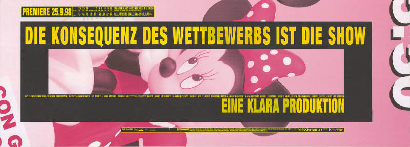 Die Konsequenz des Wettbewerbs ist die Show, Theaterhaus Gessneralle, Kulturwerkstatt Kaserne