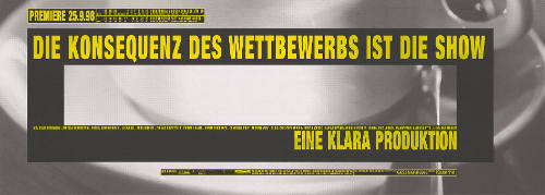 Die Konsequenz des Wettbewerbs ist die Show, Theaterhaus Gessneralle, Kulturwerkstatt Kaserne