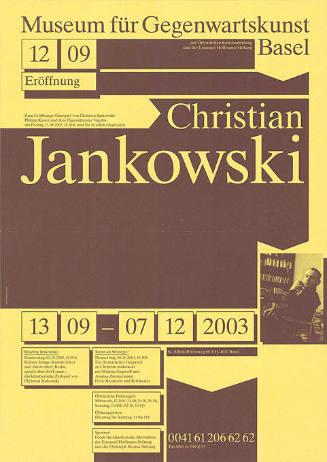 Christian Jankowski, Museum für Gegenwartskunst Basel