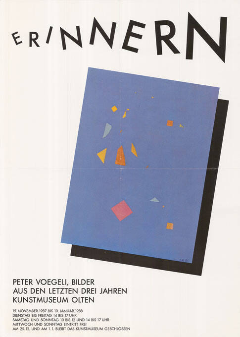 Peter Voegeli, Erinnern, Kunstmuseum Olten