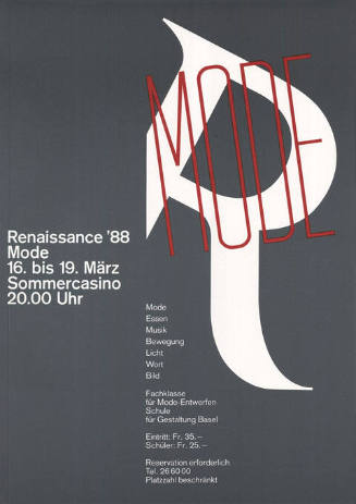 Renaissance ’88, Mode, Sommercasino