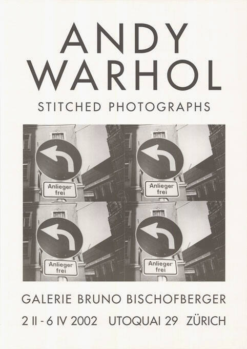 Andy Warhol, Stitched photographs, Galerie Bruno Bischofberger, Zürich