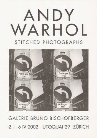 Andy Warhol, Stitched photographs, Galerie Bruno Bischofberger, Zürich