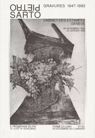 Pietro Sarto, Gravures 1947–1992, Cabinet des Estampes, Genève