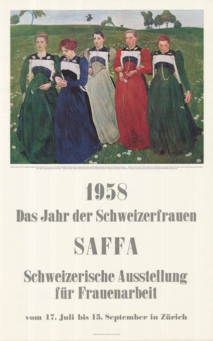 1958, Das Jahr der Schweizerfrauen, SAFFA, Schweizerische Ausstellung für Frauenarbeit