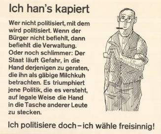 Ich han’s kapiert. Ich politisiere doch – ich wähle freisinnig!