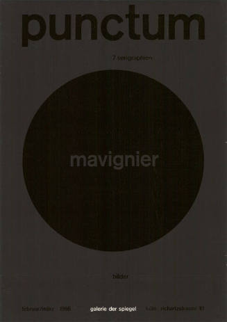 Mavignier, Punctum, Galerie Der Spiegel