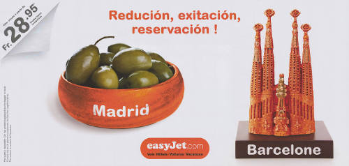 Fr. 28.95, Redución, exitación, reservación! Madrid, Barcelone, easyJet.com