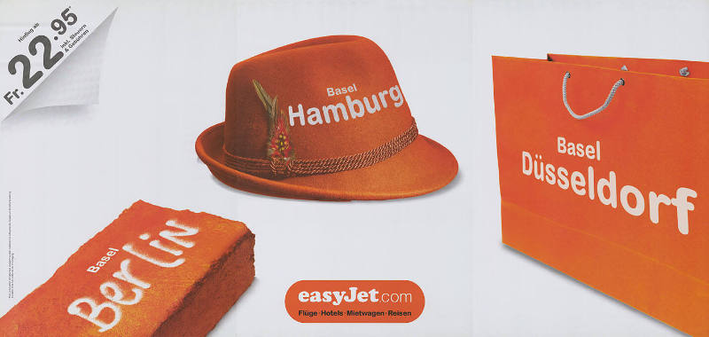 Fr. 22.95, Basel, Berlin, Basel, Hamburg, Basel, Düsseldorf, easyJet.com