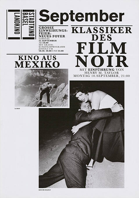 September, Klassiker des Film Noir, Kino aus Mexiko, Stadtkino Basel, Landkino