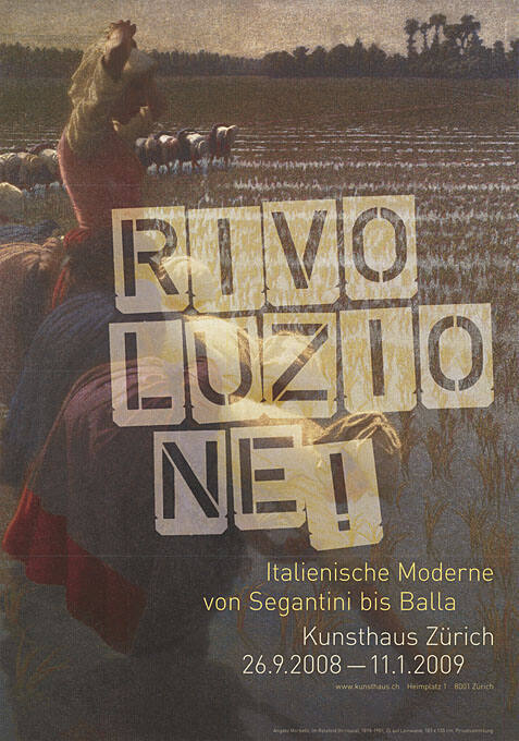 Rivoluzione! Italienische Moderne von Segantini bis Balla, Kunsthaus Zürich