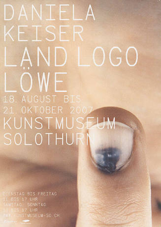 Daniela Keiser, Land Logo Löwe, Kunstmuseum Solothurn