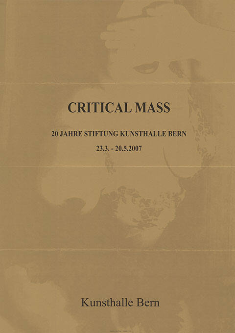 Critical Mass. 20 Jahre Stiftung Kunsthalle Bern, Kunsthalle Bern