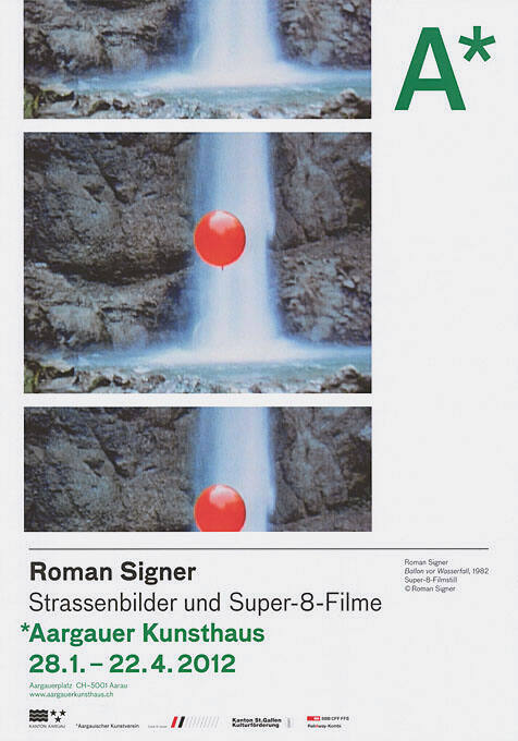 Roman Signer, Strassenbilder und Super-8-Filmer, *Aargauer Kunsthaus