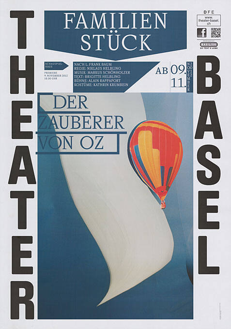 Theater Basel, Familienstück, Der Zauberer von Oz.