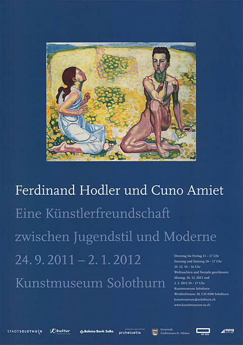 Ferdinand Hodler und Cuno Amiet, Eine Künstlerfreundschaft zwischen Jugendstil und Moderne, Kunstmuseum Solothurn