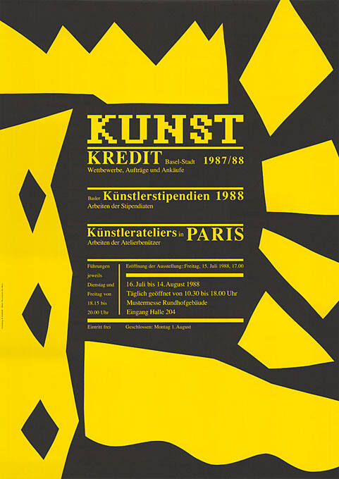 Kunstkredit Basel-Stadt 1987/88, Mustermesse Rundhofgebäude