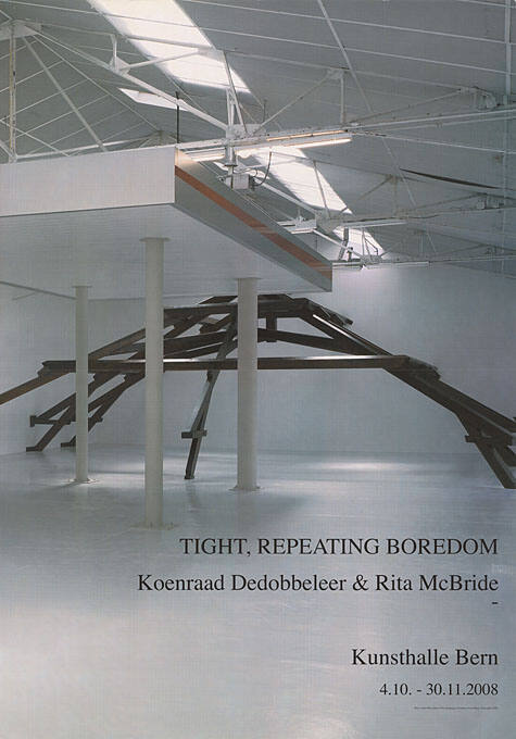 Koenraad Dedobbeleer & Rita McBride, Tight, repeating boredom, Kunsthalle Bern