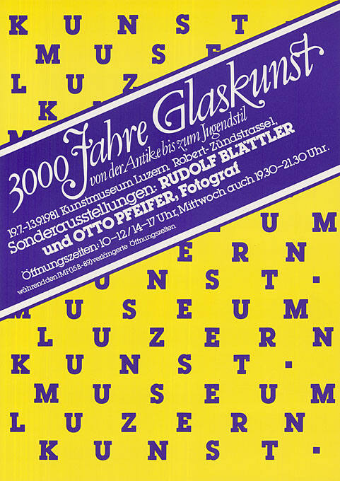 3000 Jahre Glaskunst, Kunstmuseum Luzern