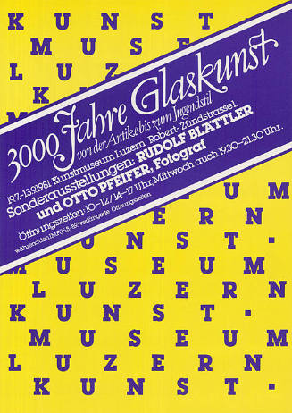 3000 Jahre Glaskunst, Kunstmuseum Luzern