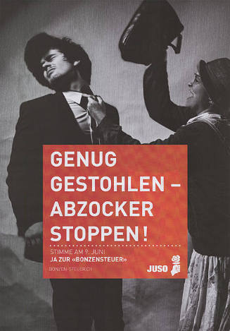 Genug gestohlen – Abzocker stoppen! JUSO