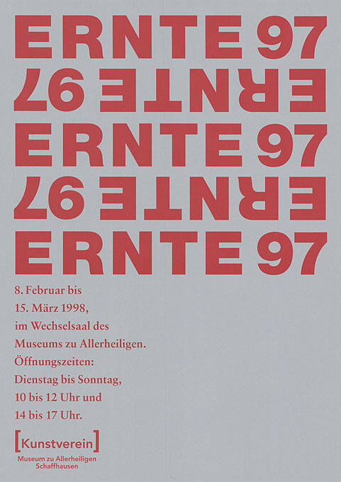 Ernte 97, Museum zu Allerheiligen, Schaffhausen