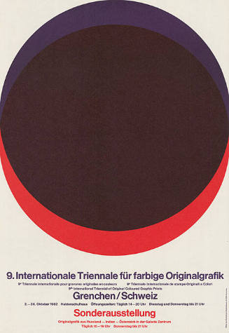 9. Internationale Triennale für farbige Originalgrafik, Grenchen / Schweiz