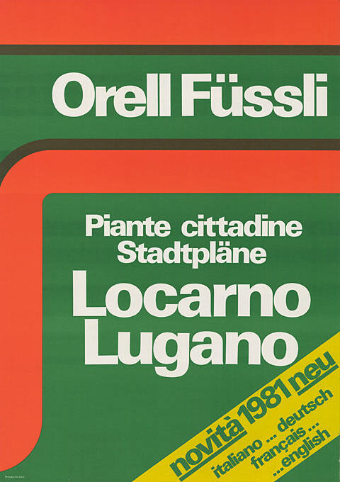 Orell Füssli, Piante cittadine, Stadtpläne, Locarno, Lugano