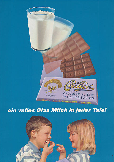 Cailler, Ein volles Glas Milch in jeder Tafel