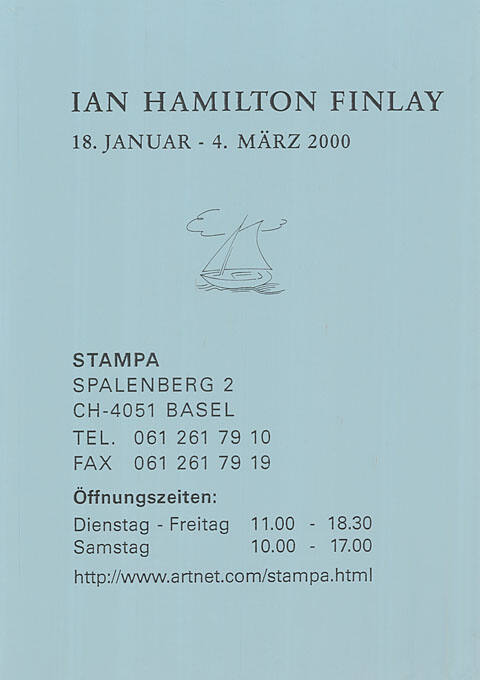 Ian Hamilton Finlay, Stampa, Basel