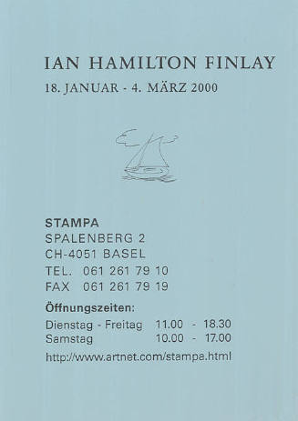 Ian Hamilton Finlay, Stampa, Basel