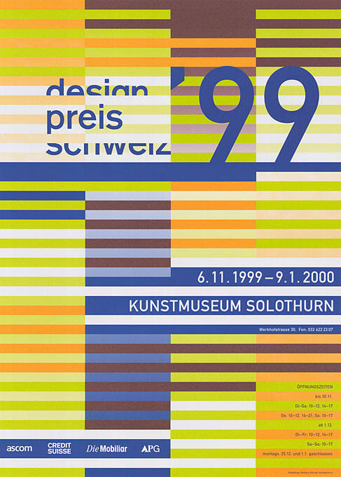 Design Preis Schweiz ’99, Kunstmuseum Solothurn